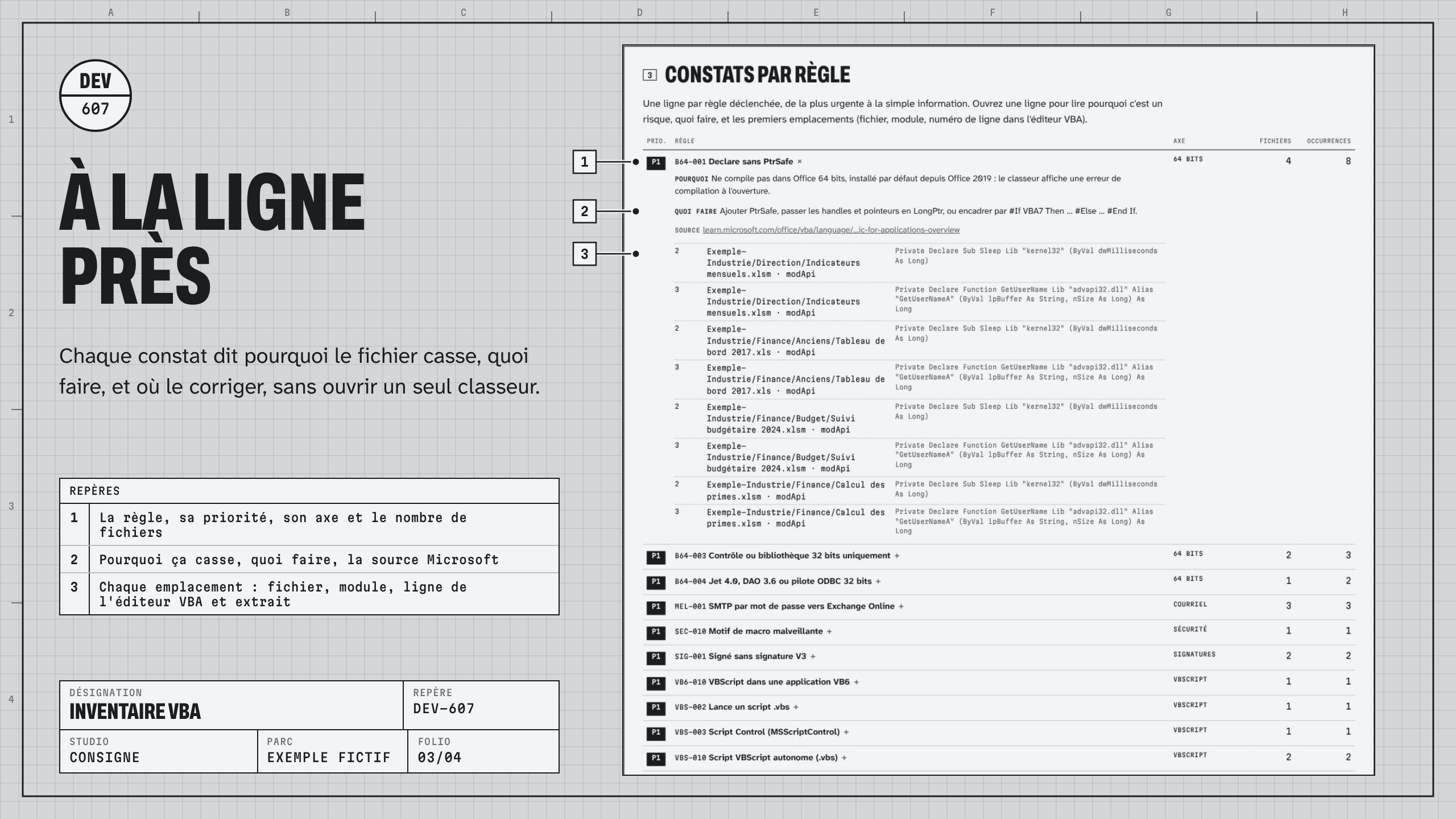 Inventaire VBA : visuel 2